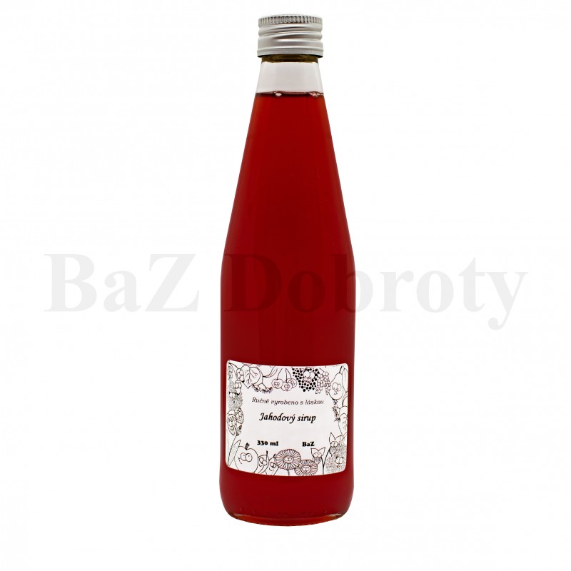 Jahodový sirup pro domácí limonády nebo teplé nápoje. www.BAZDOBROTY.cz