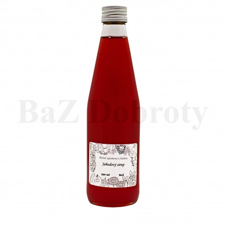 Jahodový sirup pro domácí limonády nebo teplé nápoje. www.BAZDOBROTY.cz